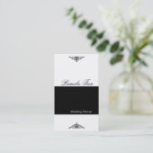 Black White Visitekaartje BW 10 Wedding Planner (Staand voorkant)