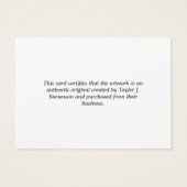 Black White Votre logo Certificat d'authenticité (Dos)