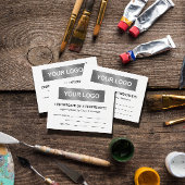 Black White Votre logo Certificat d'authenticité