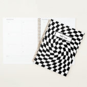 Black & White Warped Checkered Pattern Custom (Devant avec enveloppe)