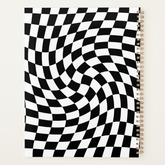 Black & White Warped Checkered Pattern Custom (Dos)