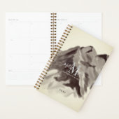  Black White Waterverf Mountains Script Planner (Display)