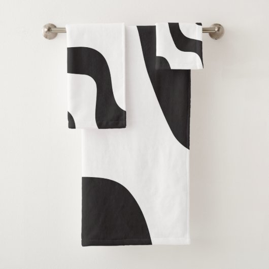 Black & White Wave Abstrait Art moderne chic (En situation)