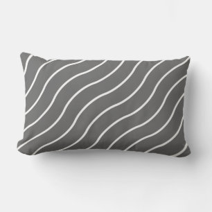 Black White Wave Pattern Kussen