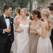 Black & White Wedding Attire Card Kaart