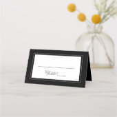 Black White Wedding Elegant Chic Border Modern (Voorkant)