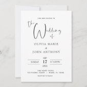 Black White Wedding Foto Modern Flyer Kaart (Voorkant)