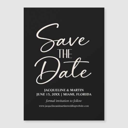 Black White Wedding Hand-lettered Cursive Website (Voorkant)