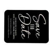 Black White Wedding Hand-lettered Cursive Website Magneet (Horizontaal)
