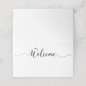 Black & White Wedding Place Cards (Buitenkant ongevouwen)