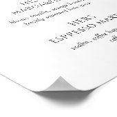 Black & White Wedding Signature Cocktails Poster (Hoek)