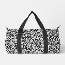 Black & white wild animal print. Snow Leopard Prin Plunjezak