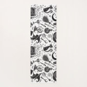 Black & White Witch Legs Whimsical Halloween Yogamat (Achterkant)