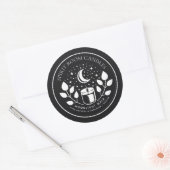 Black & White Witchy Apothecary Candle Label (Envelop)