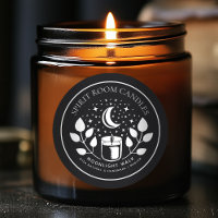 Black & White Witchy Apothecary Candle Label