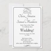 Black & White with Infinity Scroll Wedding Suite, Kaart (Voorkant)