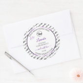 Black White Word Cloud Paars Product Labels Logo (Envelop)
