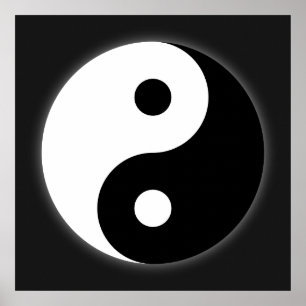 Black & White Yin Yang Poster