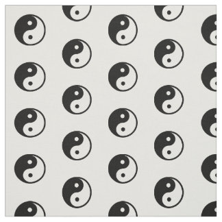 Black White Yin Yang Symbol Pattern Stof