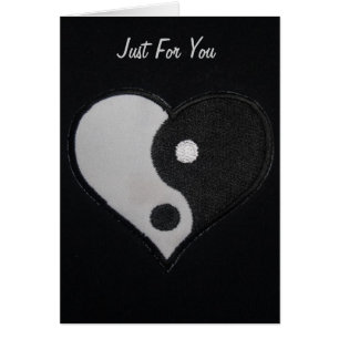 Black & White Ying Yang Heart