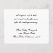 Black White Zebra Imprimer Cartes de Réception Mod (Dos)