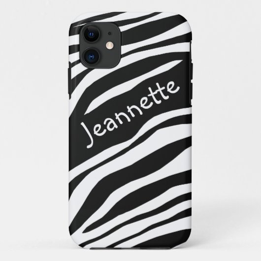 Black & White Zebra Imprimer iPhone 5 Coque (Dos)