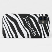 Black & White Zebra Imprimer iPhone 5 Coque (Dos (Horizontal))