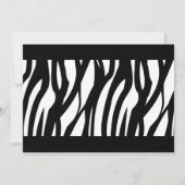 Black/White Zebra Ontmoet en begroet uitnodigingen (Achterkant)