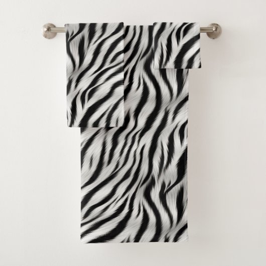 Black White Zebra Print Animal Safari (En situation)