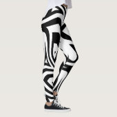 Black & White Zebra Stripes Femen Leggings (Droite)
