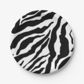 Black& White Zebra Stripes Pattern Animal Print Papieren Bordje (Voorkant)