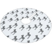 Black White Zebra's Kerstmis Kerstboom Rok (Gekanteld)