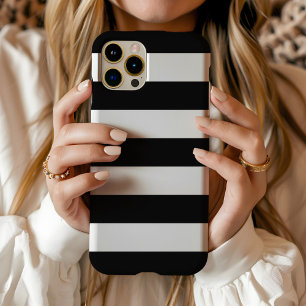 Black Wide Stripe iPhone 15 Pro Max Hoesje