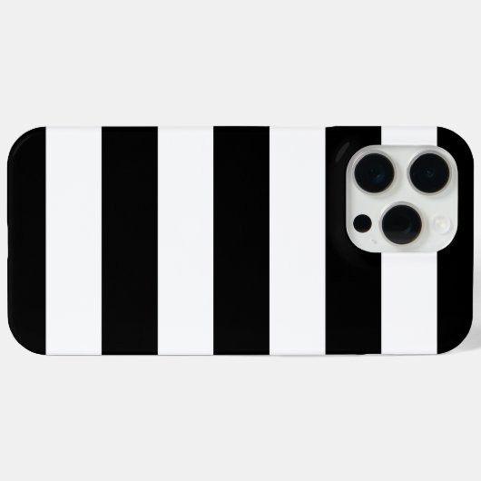 Black Wide Stripe Case-Mate iPhone Case (Achterkant (horizontaal))