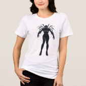 Black Widow Arachne Warrior Tri-Blend Shirt (Voorkant)