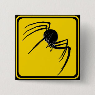 Black Widow Crossing! Vierkante Button 5,1 Cm