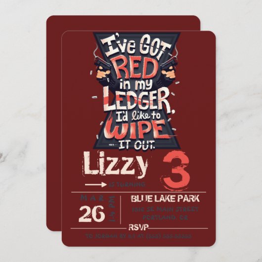 Black Widow invitation card (Devant / Derrière)