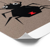 Black Widow Minimal Illustration Poster voor kinde (Hoek)