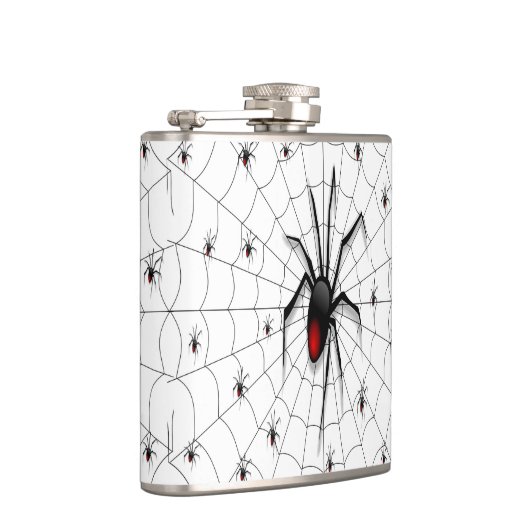 Black Widow Spider and Babies - Heupfles (Rechts)