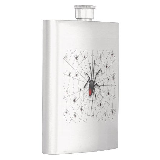 Black Widow Spider and Babies - Heupfles (Rechts)