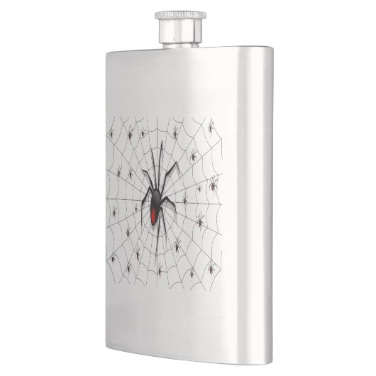 Black Widow Spider and Babies - Heupfles (Links)