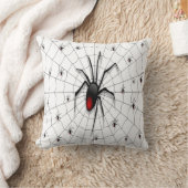 Black Widow Spider and Babies - Kussen (Deken)