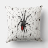 Black Widow Spider and Babies - Kussen (Achterkant)