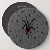 Black Widow Spider and Babies - Ronde Button 6,0 Cm (Voorkant /achterkant)