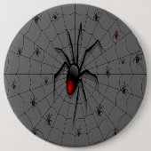 Black Widow Spider and Babies - Ronde Button 6,0 Cm (Voorkant)