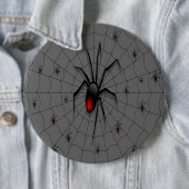 Black Widow Spider and Babies - Ronde Button 6,0 Cm (In situ)