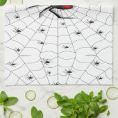 Black Widow Spider and Babies - Theedoek (Gevouwen)