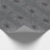 Black Widow Spider And Spiderweb Drawing Art Cadeaupapier (Hoek)