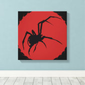 Black Widow Spider Canvas Afdruk (Insitu (Houten vloer))