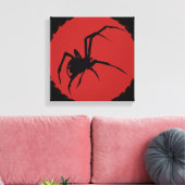 Black Widow Spider Canvas Afdruk (Insitu (Woonkamer))